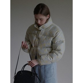 Humming Bird Cropped Puffer Down Parka (Fog / Lemon)