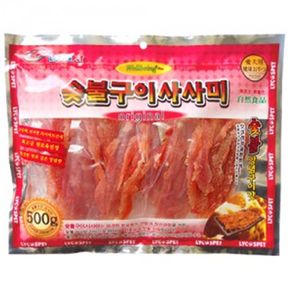 애견용품 라이코스 숯불구이사사미 500g 애견간식