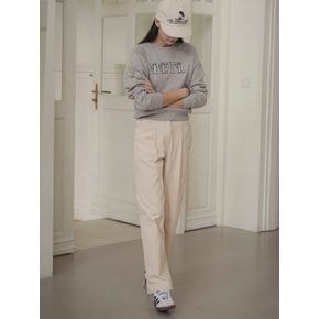 Cozy straight fit corduroy pants_Ivory