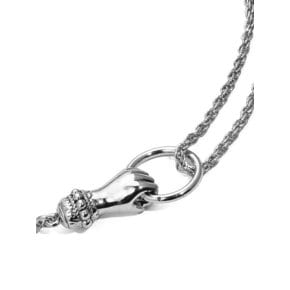 Grab Your Eye Rope Chain Necklace Silver