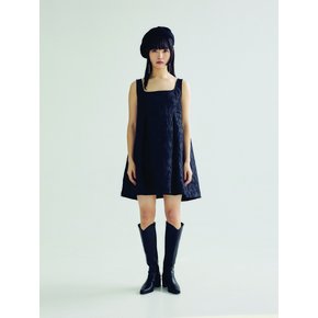 FLOWER MINI DRESS _BLACK