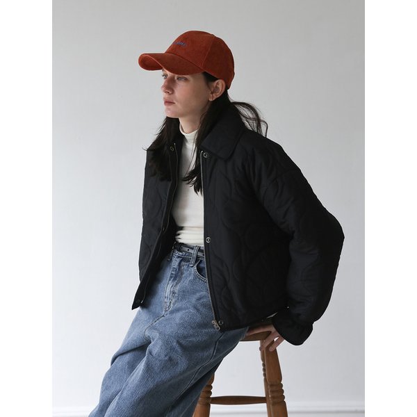 [리퍼브]Wood short padding Jumper_BLACK