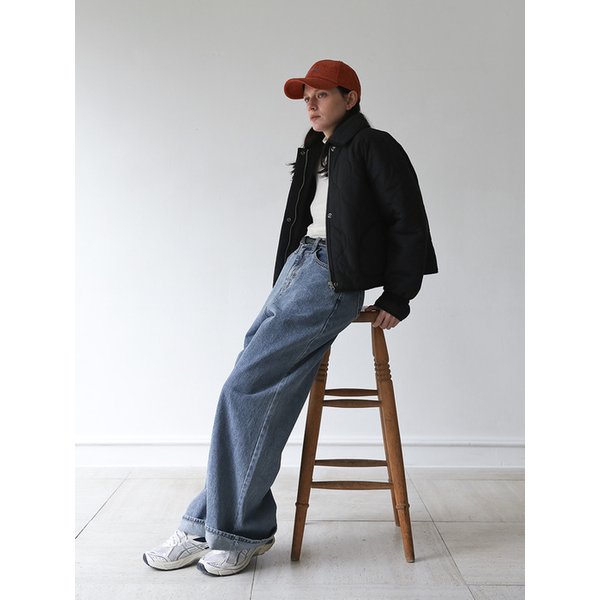 [리퍼브]Wood short padding Jumper_BLACK