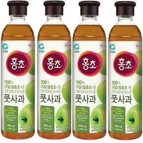 풋사과 사과식초 청정원 대상 홍초 900mlX4개 식초