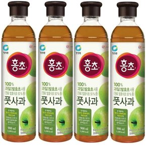 풋사과 사과식초 청정원 대상 홍초 900mlX4개 식초