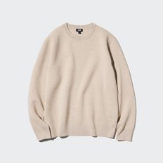 UNIQLO JAPAN 워셔블 스트레치 밀라노 립 크루넥 스웨터 (긴소매)