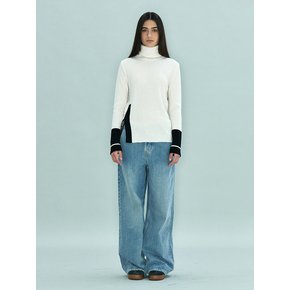 Side Slit Turtleneck_D5WAW23203WHX