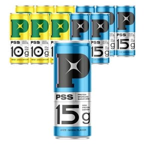 펄세스 PSS 프로틴 스파클링 슈가제로 2종 240ml x 12개(레몬라임6+소다6)