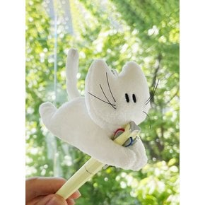 MIAOW CAT WHITE MAGNET DOLL KEYCHAIN