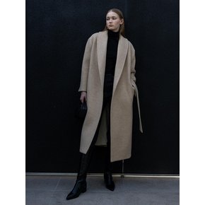 CAMEL SHAWL COLLAR LONG COAT