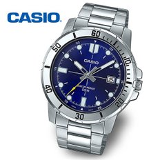 [정품] CASIO 카시오 흑새치 MTP-VD01D-2E 남성 야광 메탈시계