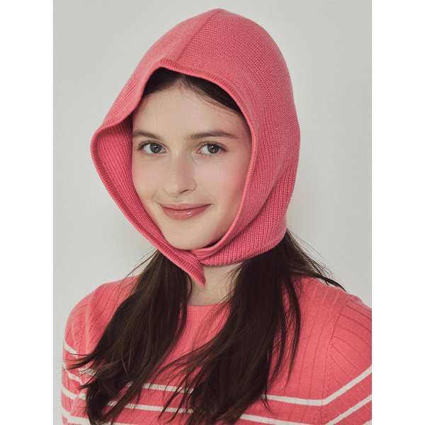 [LDFUA92PK] 니트 원버튼 바라클라바 PINK