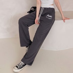 데이아 밴딩 배색 와이드 트레이닝 팬츠_F5112