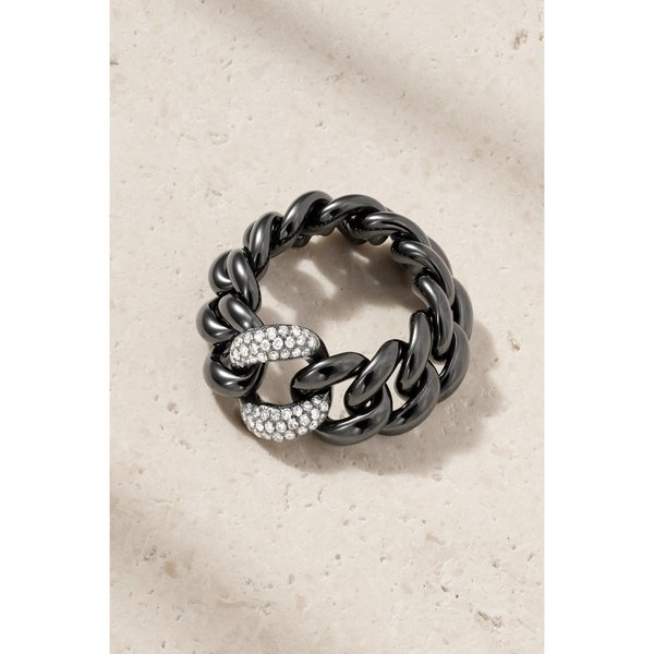 셰이 주얼리 18K 블랙골드 세라믹 다이아몬드 반지 46376663163014044