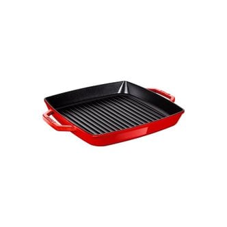  staub 스타우브 퓨어 그릴 스퀘어 첼리- 28cm 그릴팬 양손 주물 홀로- I