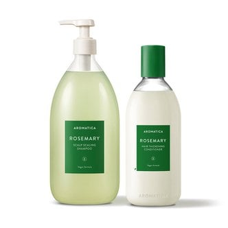 아로마티카 [대용량SET] 로즈마리 스칼프 스케일링 샴푸 1000ml + 컨디셔너 400ml