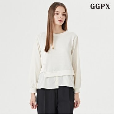 GGPX 정상가:59,000원  데일리 언발 배색 여성 긴팔 티셔츠 (GOCLW011D)