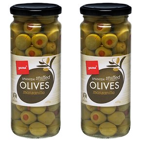 팜스 스페인산 스터프드 그린 만자닐라 올리브 Pams Stuffed Green Olives 450g 2개