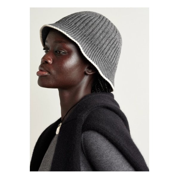 아치4 젠더 투톤 골지 캐시미어 버킷 햇 그레이 1647597342086544