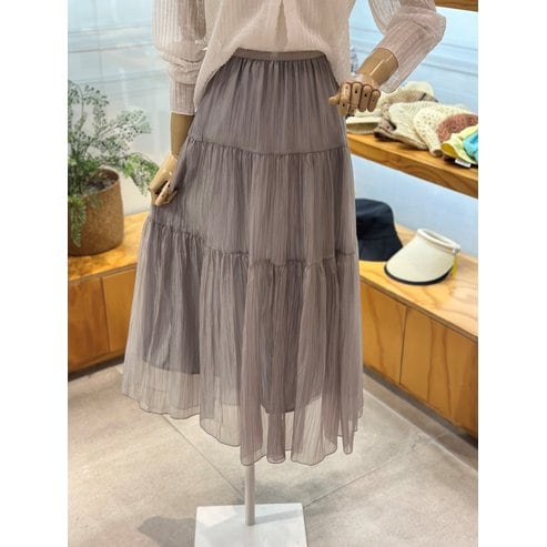 레코브 시스루 티어드 스커트(LC31E8SK539X)