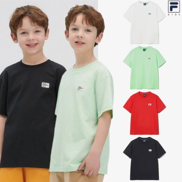 휠라키즈 ●25 휠라키즈 베이직 로고 티셔츠 4컬러  (FK2RSH2203X)