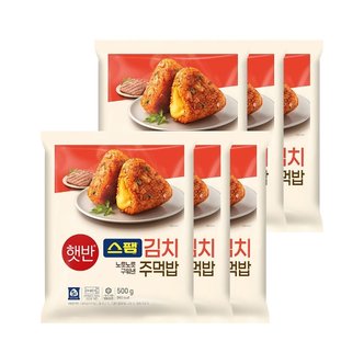  햇반 쿡반 스팸김치주먹밥 500g x6개