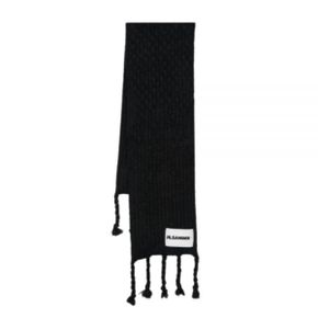 질샌더 24FW SCARF (J47ZZ0119 J14731 001) (브레이디드 테슬 모헤어 스카프)