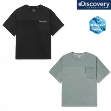 디스커버리키즈 25SS 키즈 프레시벤트 전면포켓 하이브리드 반팔티셔츠 DKRS82053