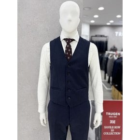 남자 가을겨울 울 캐시미어 혼방 투톤 네이비 기본 정장 양복 조끼 베스트 410VT_JK