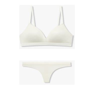 EMPORIO ARMANI 아이코닉 마이크로파이버 트라이앵글 브라 & 티팬티 세트 (0824181526/10522)