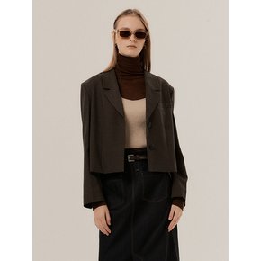 TWO BUTTON CROPPED JACKET