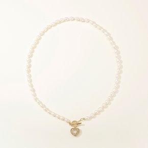 Heart Freshwater Pearl Necklace EJ221NC035