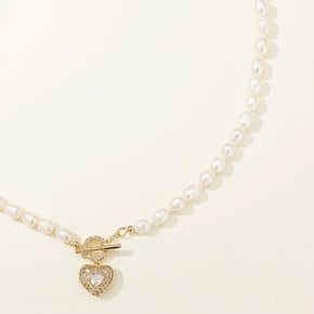 Heart Freshwater Pearl Necklace EJ221NC035