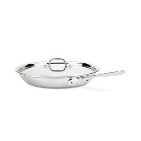 미국 올클래드 프라이팬 AllClad D3 3Ply 스테인리스 스틸 Fry Pan with Lid 12 Inch Induction