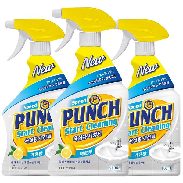 스피드펀치 욕실용 세정제 800ml x 3개