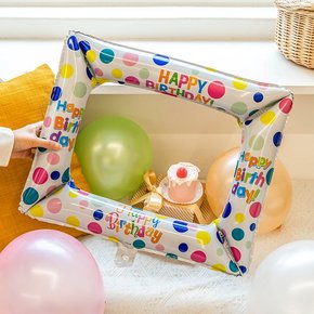 해피벌스데이 생일 축하 파티 장식 꾸미기 액자 풍선