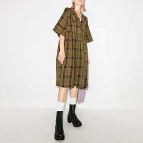 Seersucker Check Wrap Dress F6630 가니 시어서커 체크 원피스