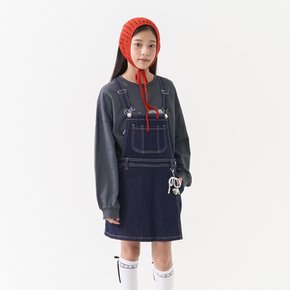 이뻐도 데님 멜빵 치마 반바지 TGTH25308