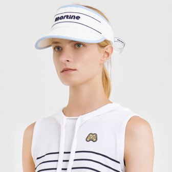 MARTINE GOLF [정상가 99000원]여성 웨빙로고테잎 선바이저 화이트 (QWADCP10431)