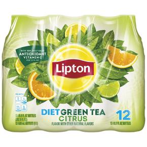 [해외직구] Lipton 립톤 디아이이티 그린티 시트러스 아이스티 음료 보틀 500ml 12입