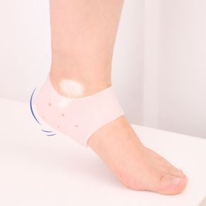 통풍형 실리콘 발 뒷꿈치 패드 흰색
