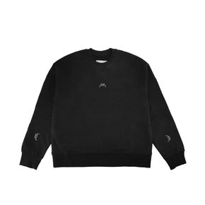 22FW 어콜드월 ACWMW080 BLACK 에센셜 스몰 로고 크루넥 스웨트 셔츠 블랙