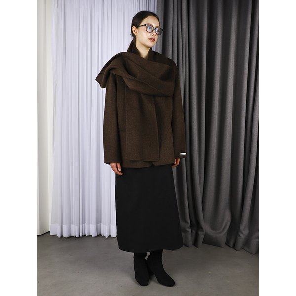 WAVE BROWN HANDMADE COAT
