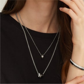 솔리드 타임리스 목걸이-L-WH-WG/Solid Timeless Necklace-L-WH-WG