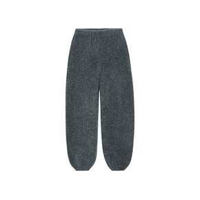 Boucle Wide Jogger Pants_charcoal