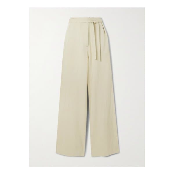 벨트  코튼 트윌 와이드 팬츠 스톤 1647597339494978