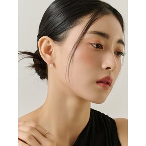진주 드롭 큐빅 귀걸이