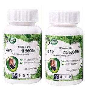 건강 엽산600골드 600mg x 90정 1+1 레몬추출분말 과일채소 혼합분말