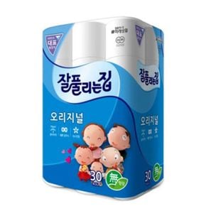 잘풀리는 오리지널 롤 화장지 플라워 30롤 화장지