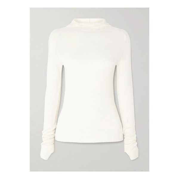 더프랭키샵 다나에 후드 골지 니트 탑 화이트 1647597360482631